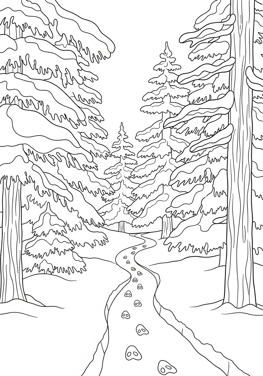 da colorare bosco disegno facile bambini