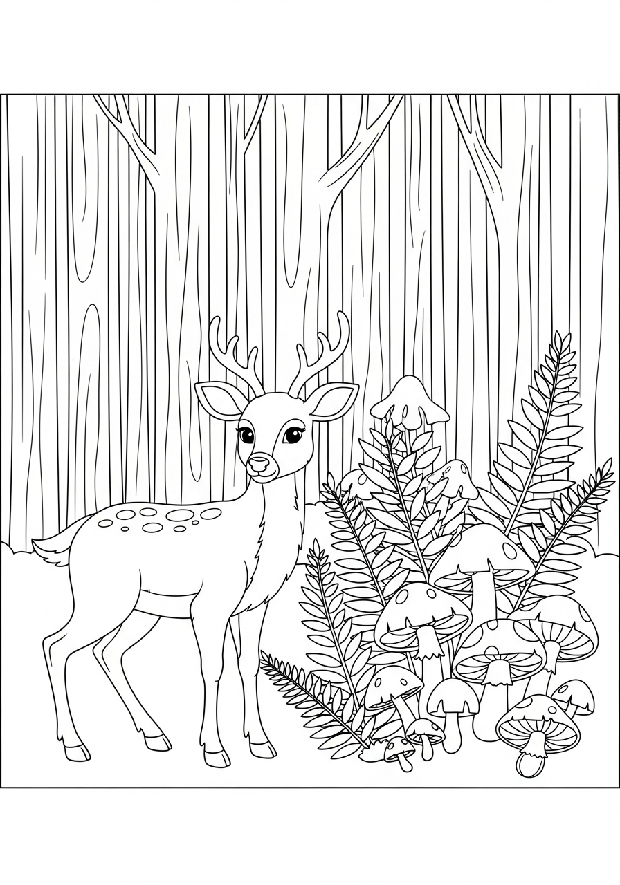 disegni da stampare e colorare bosco