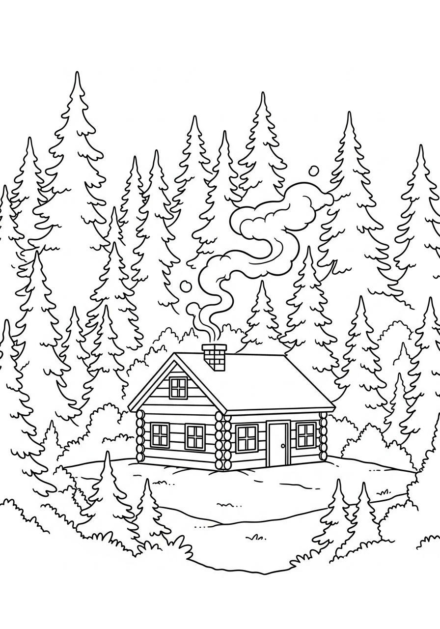 bosco da colorare per bambini