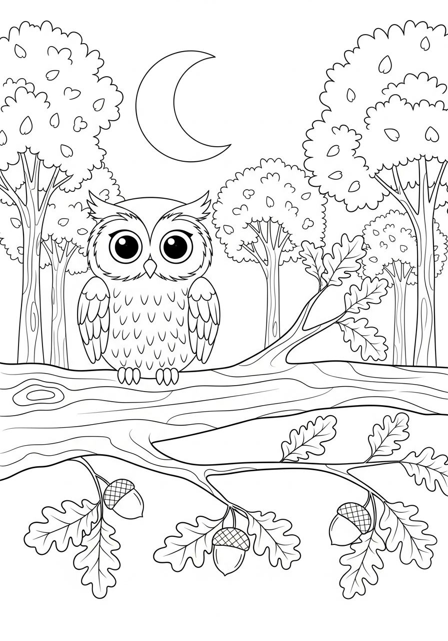 disegni da colorare bosco