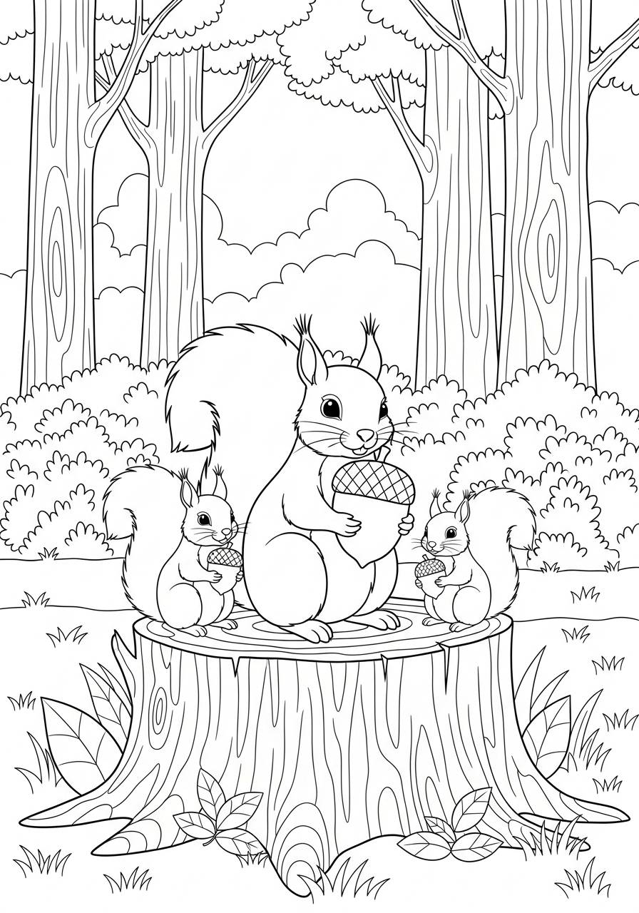 immagini di bosco da colorare per bambini 1