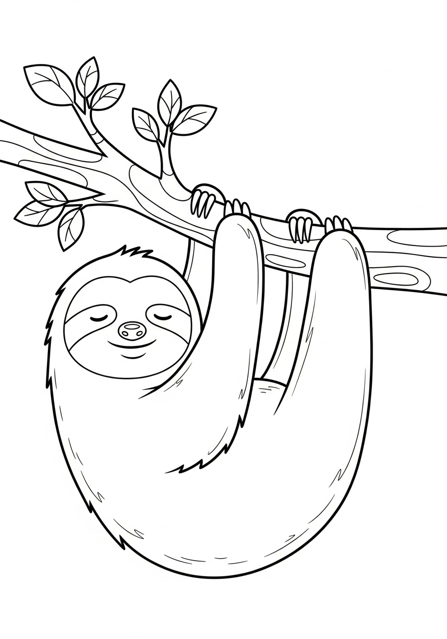 foto bradipo da colorare