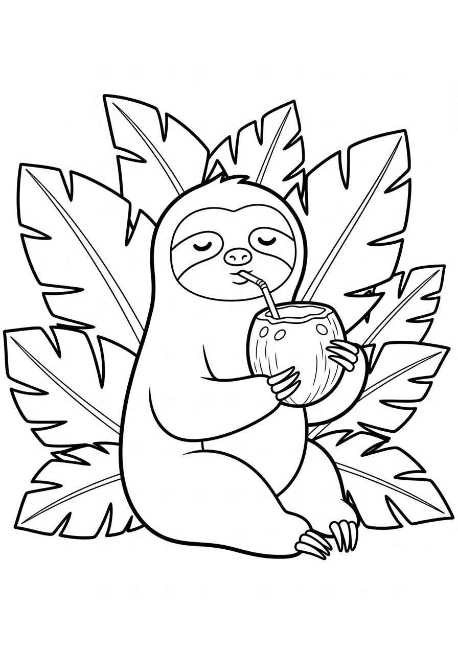 bradipo immagini da colorare per bambini 1