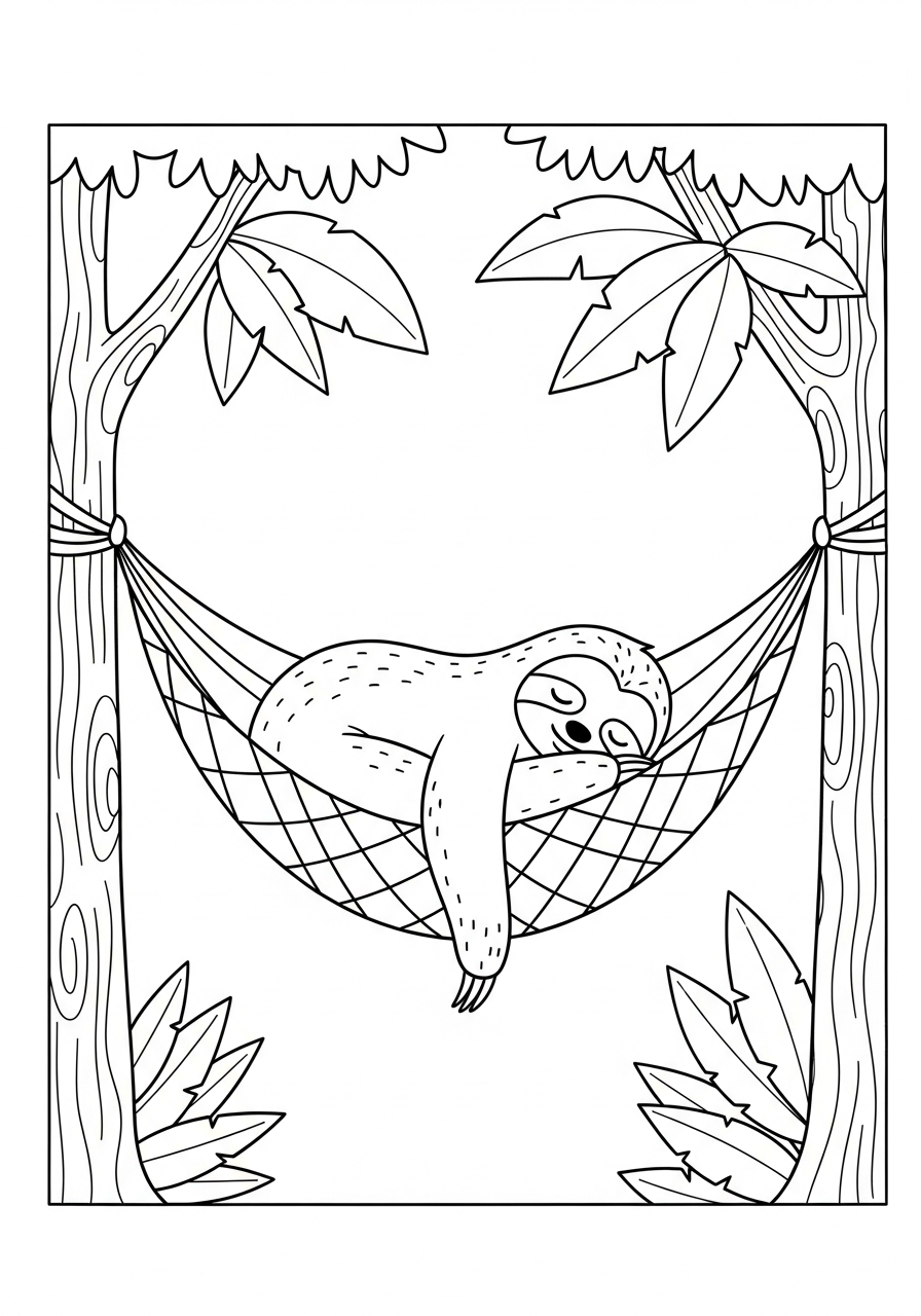 disegni da colorare gratis bradipo