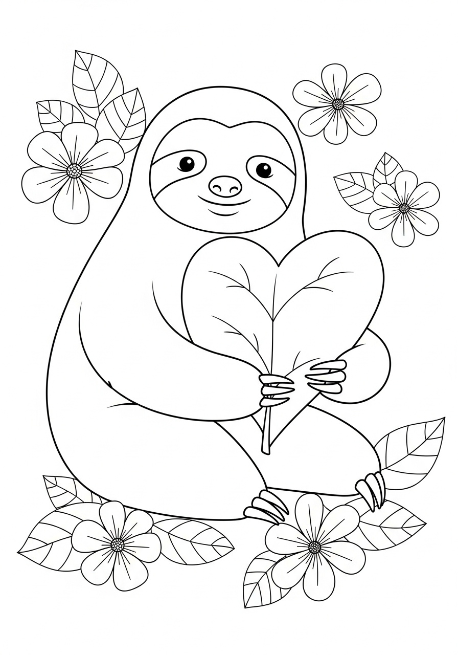 disegni bradipo da colorare