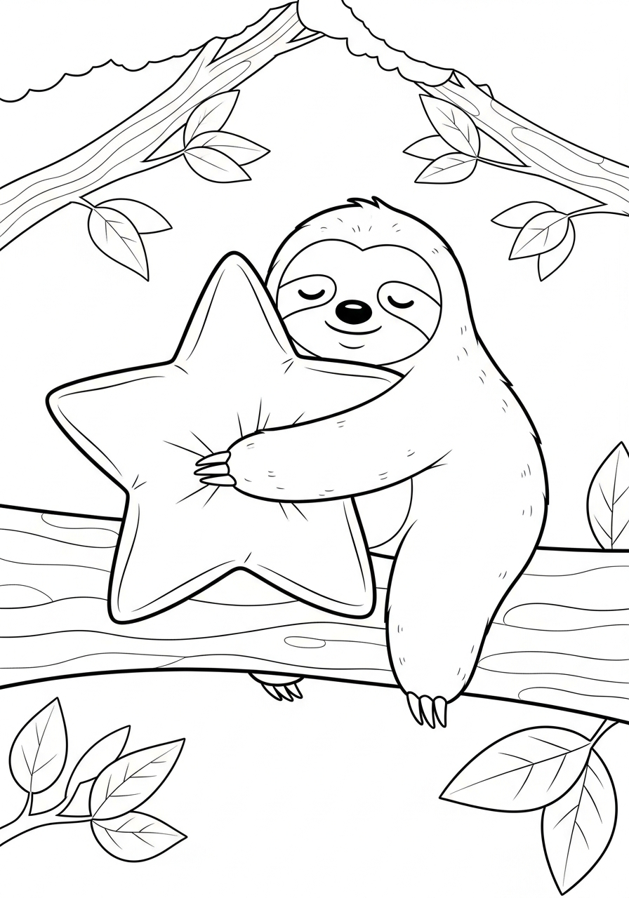 immagini di bradipo da stampare e colorare