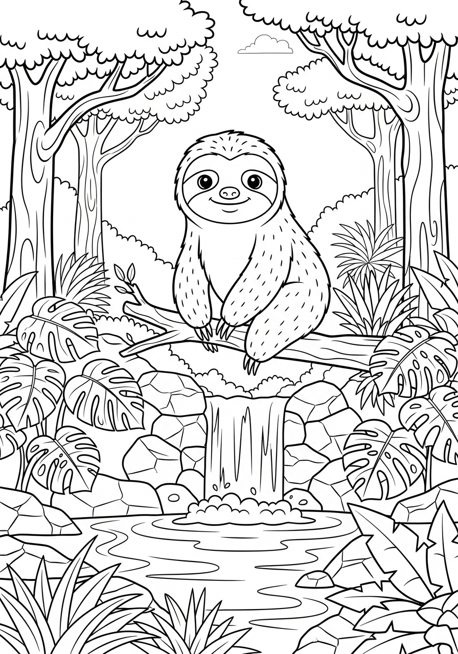 disegni da colorare bradipo pdf