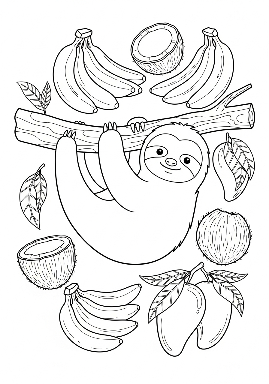 disegni di bradipo da colorare e stampare gratis