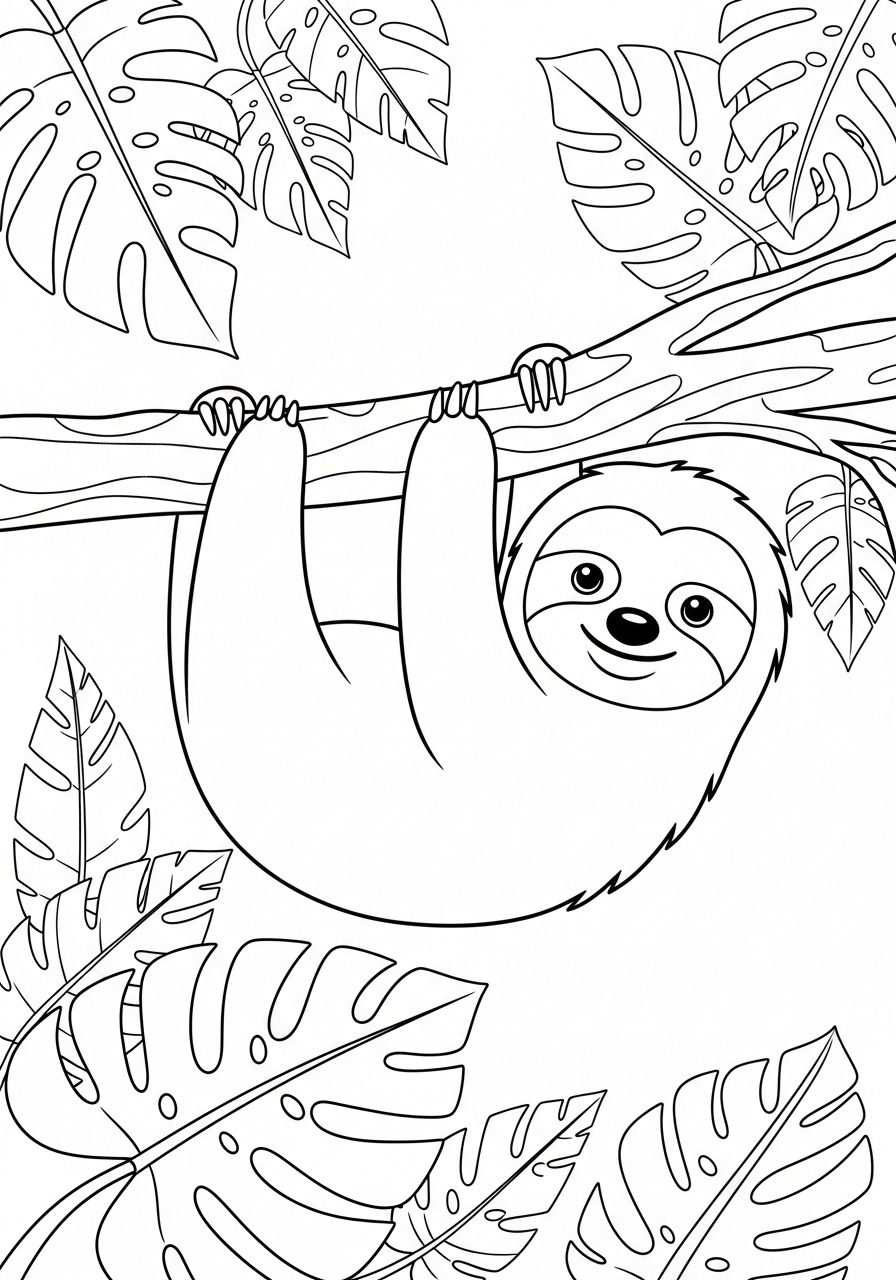 disegni di bradipo da colorare e stampare gratis 2