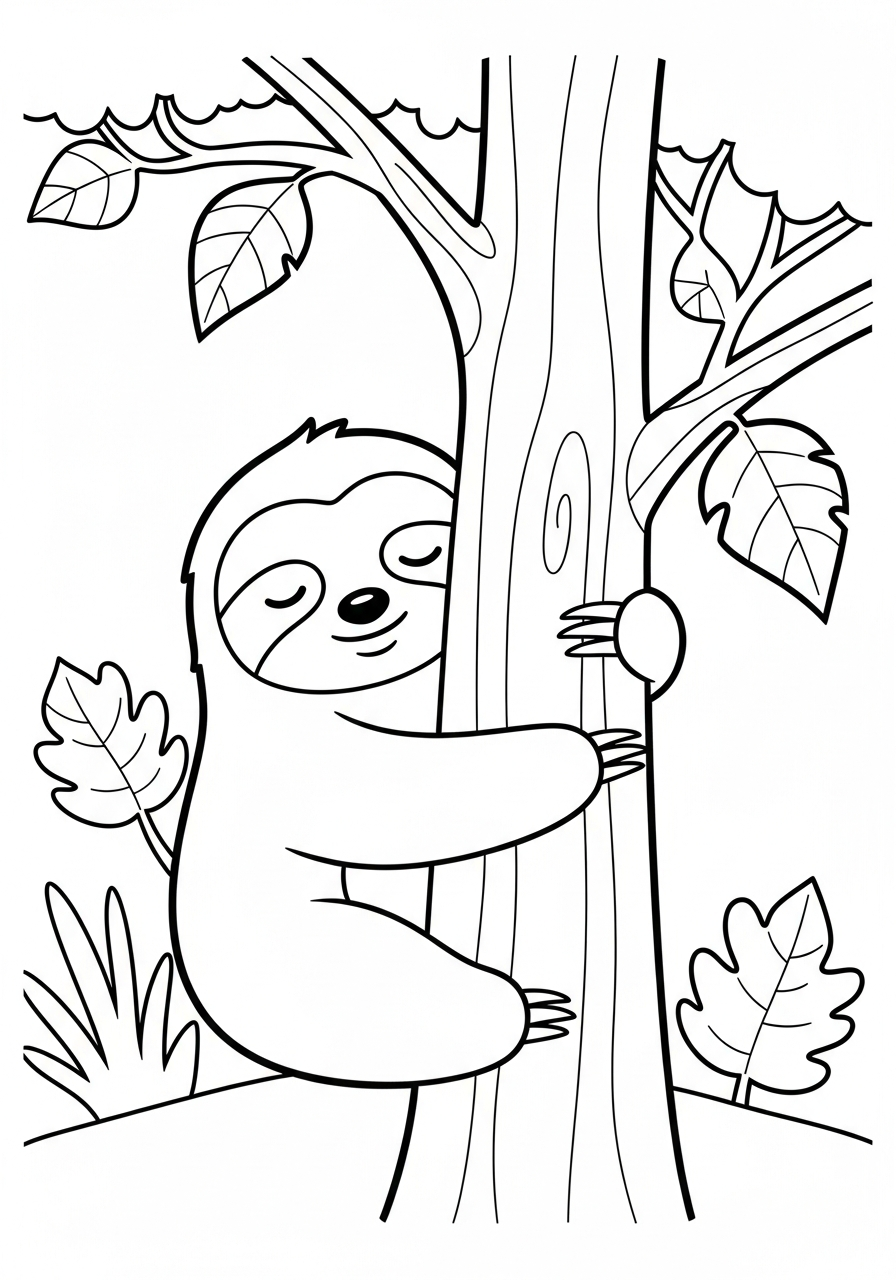 disegni di bradipo da colorare e stampare gratis 1