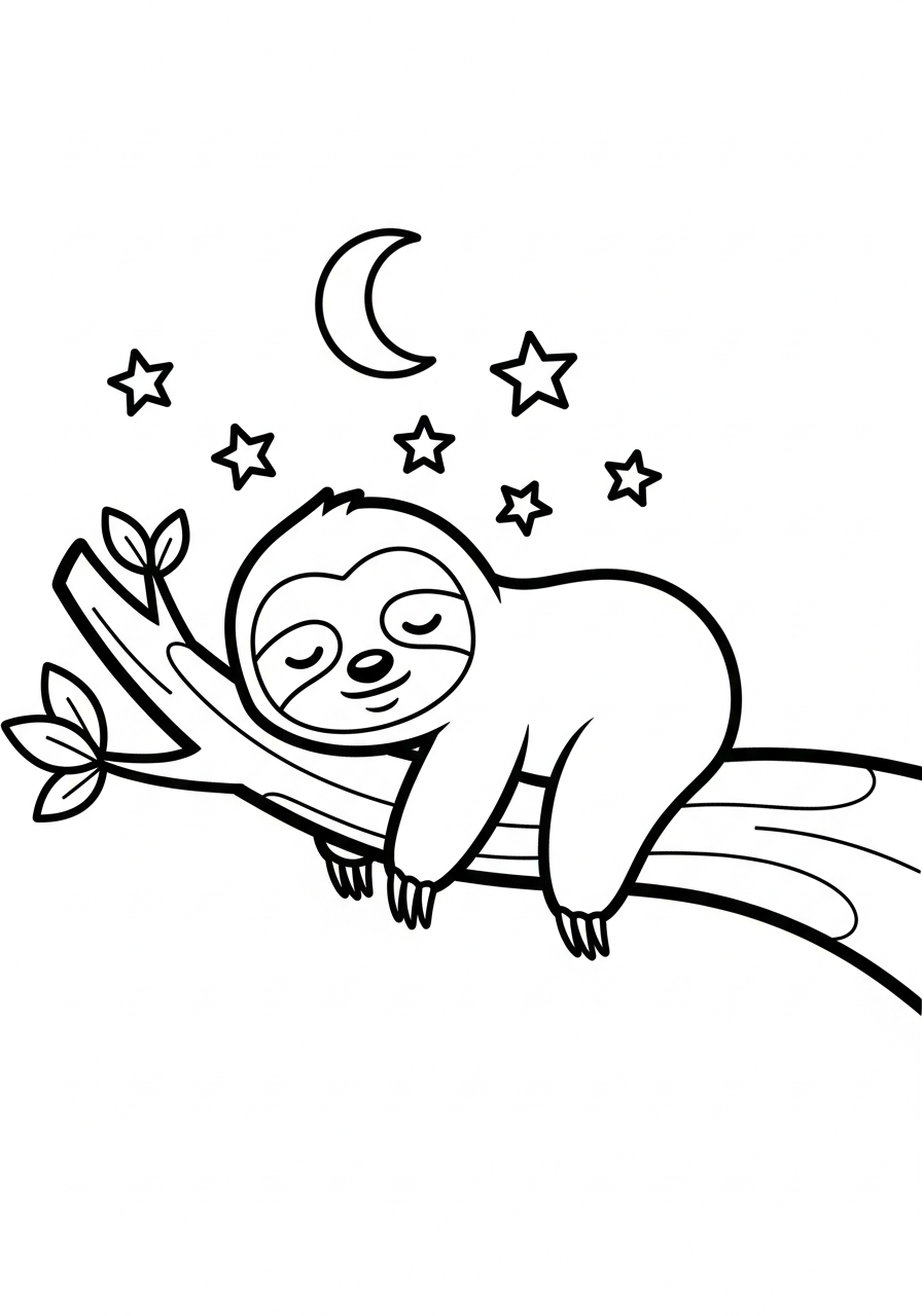 immagine di bradipo da colorare