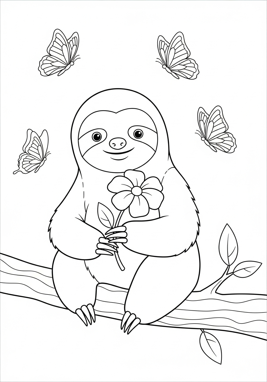 disegni da colorare per bambini pdf bradipo