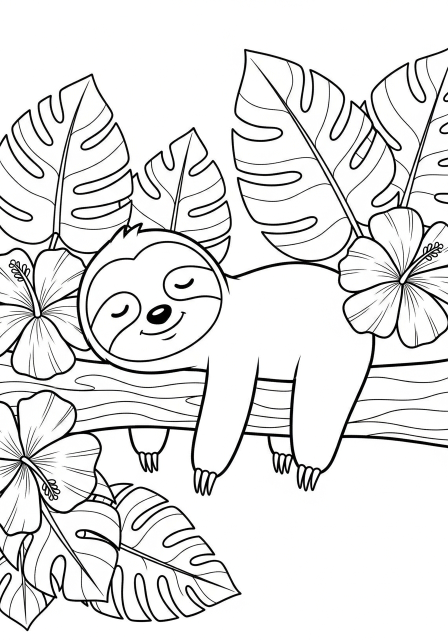 disegni bradipo da colorare pdf