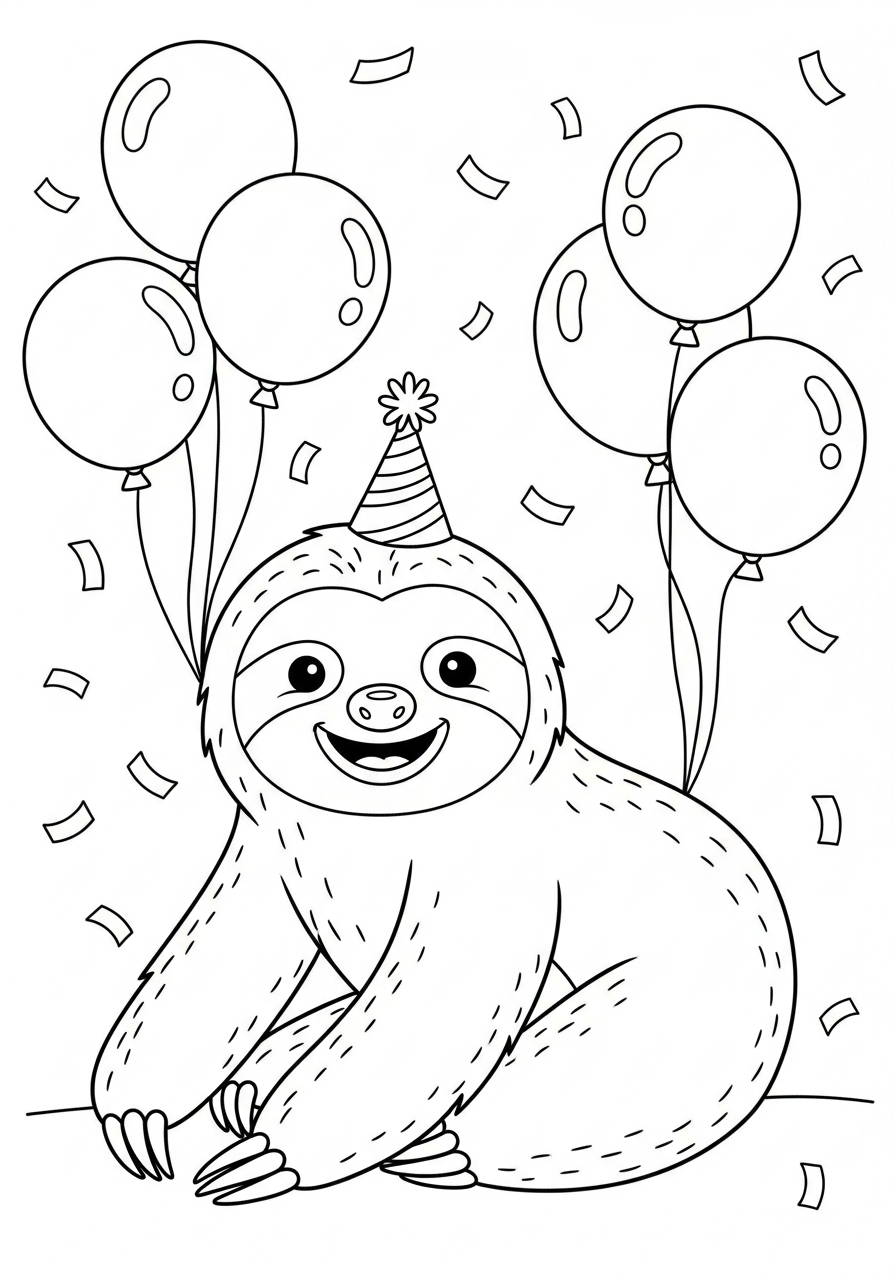 disegni di bradipo da colorare per bambini