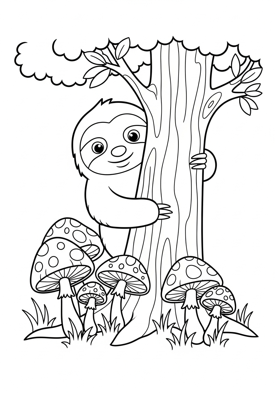 disegni di bradipo da colorare da stampare