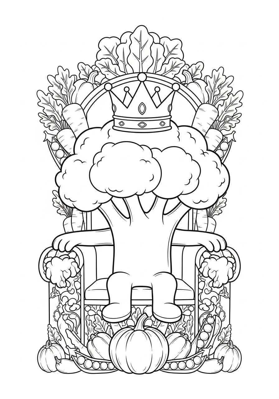 broccoli da colorare e stampare a4