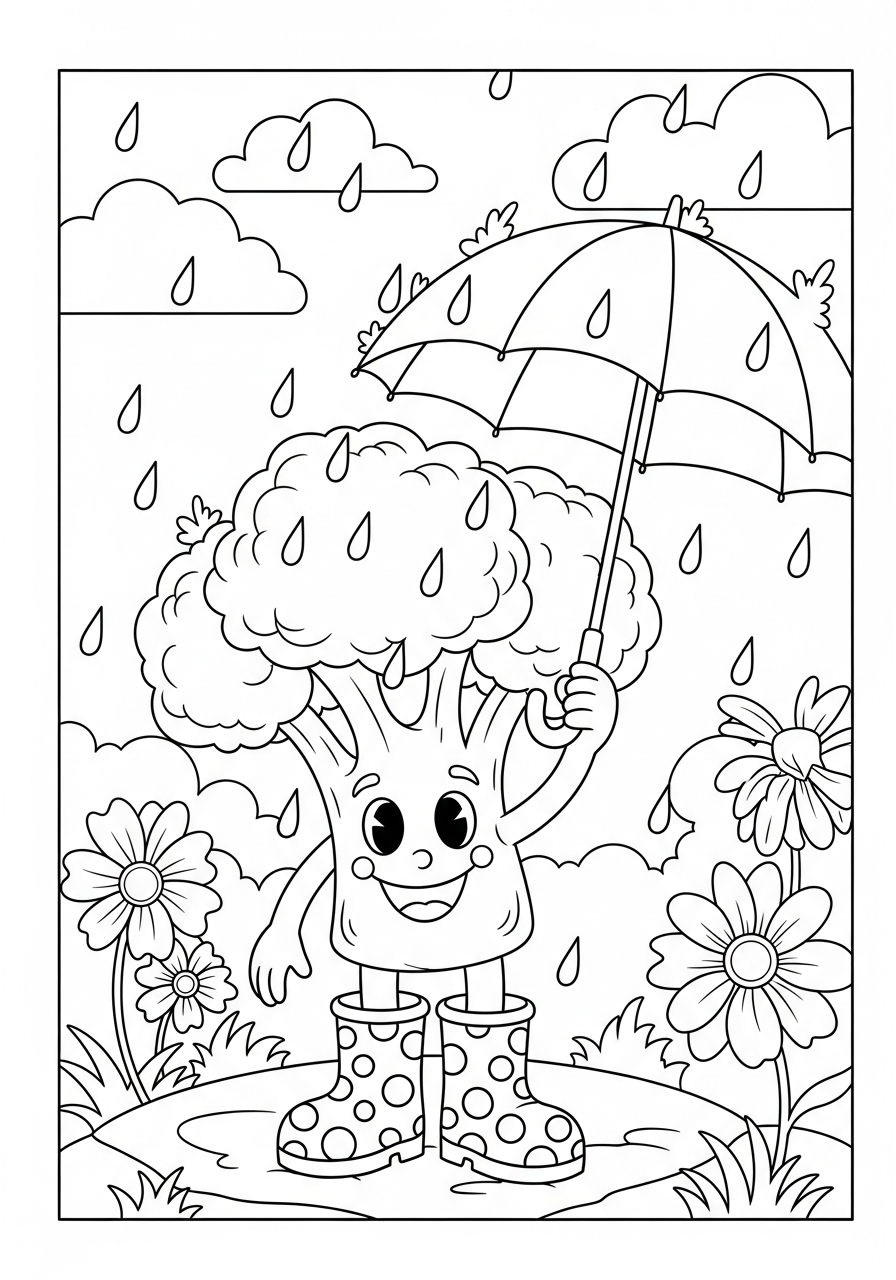 disegni da colorare broccoli