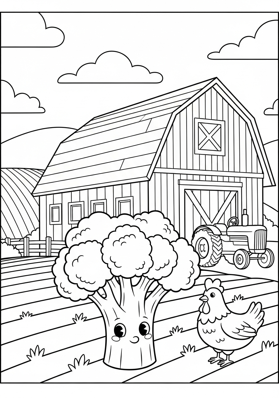 pdf stampare broccoli da colorare