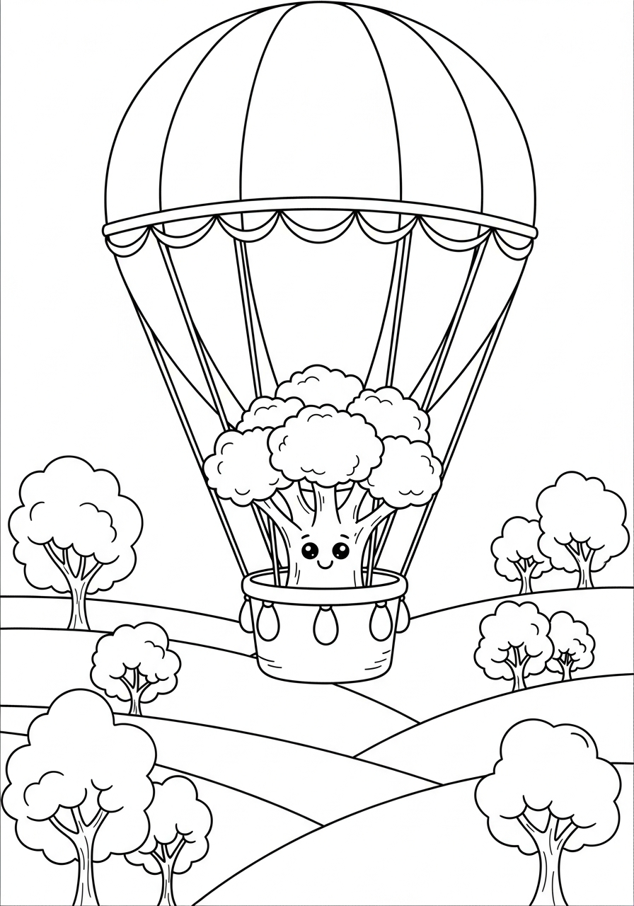 broccoli da colorare e stampare gratis