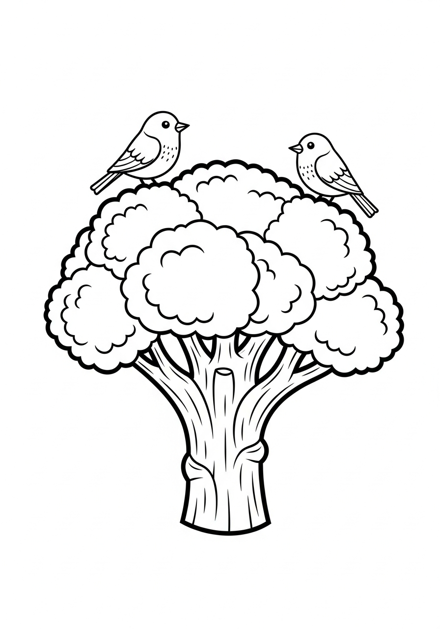 disegno broccoli da colorare