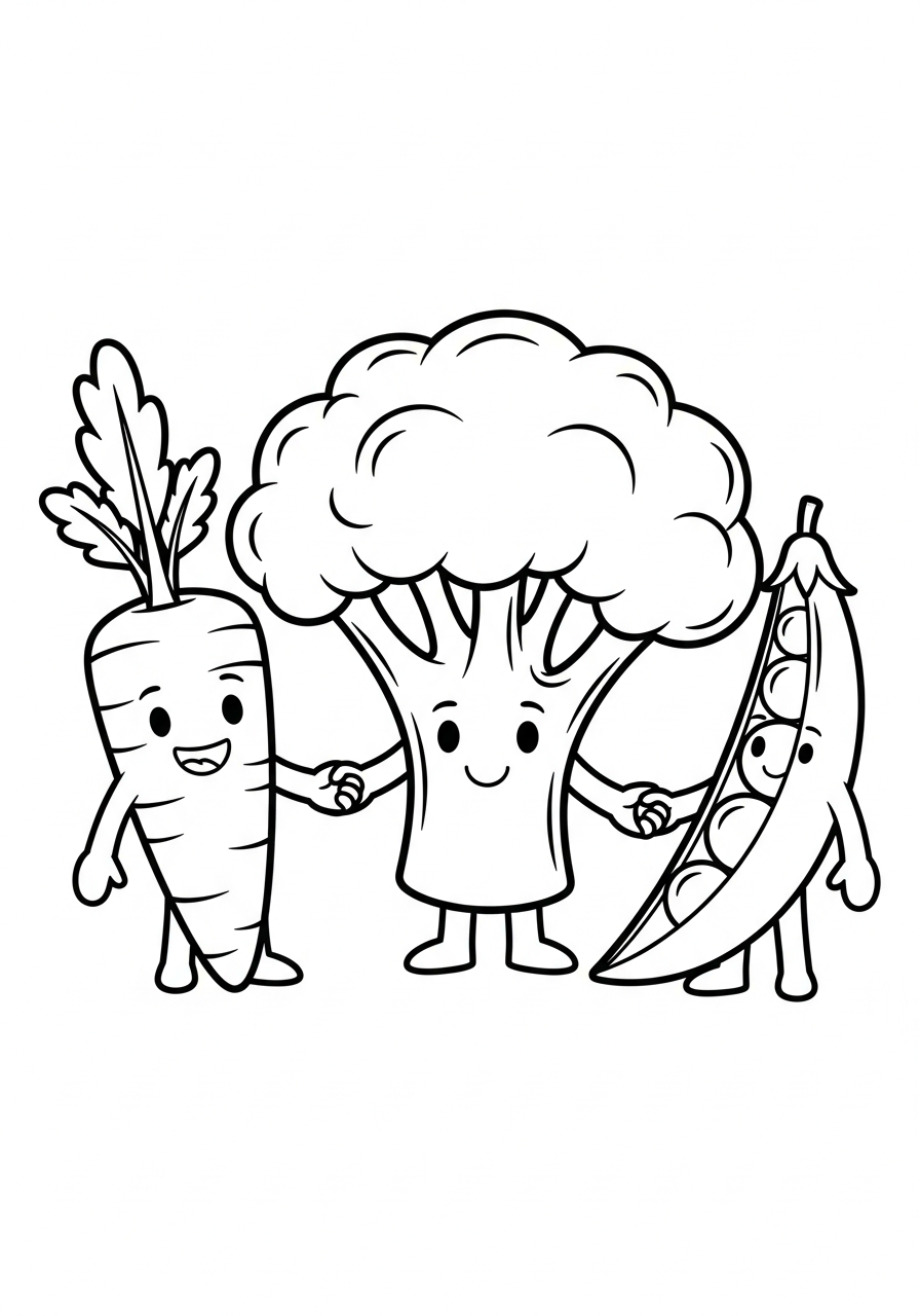 immagini da stampare e colorare di broccoli