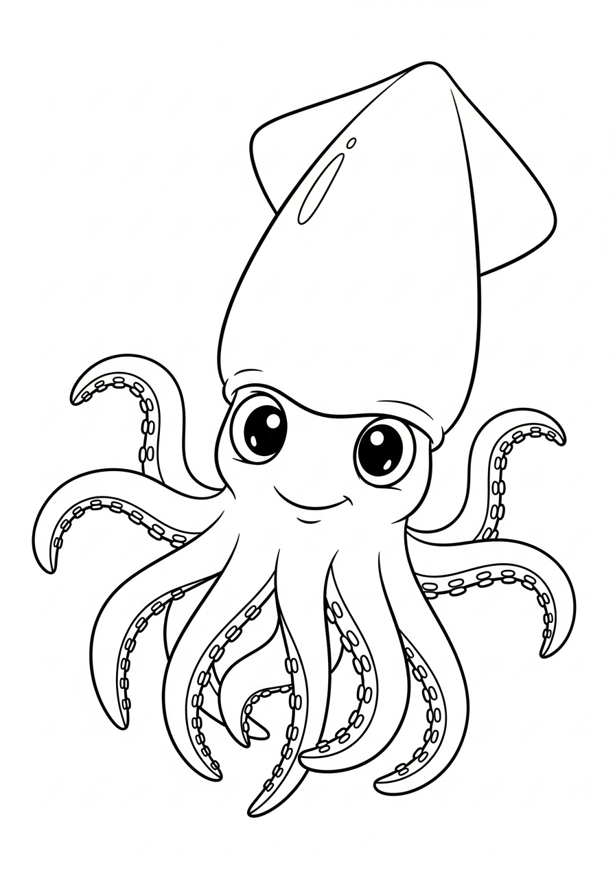 Calamari 19 immagine di calamari da colorare 1