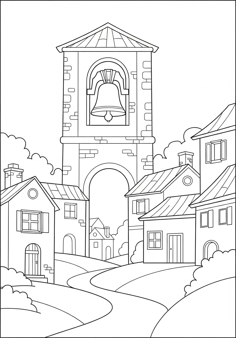 foto campane da colorare