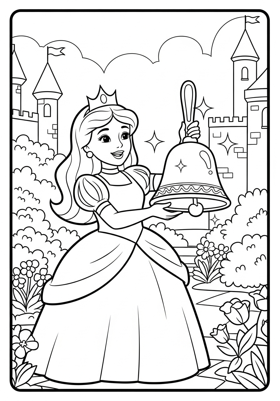 campane disegno da colorare facile