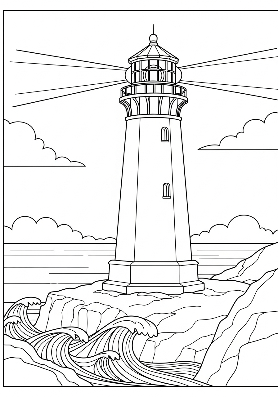 disegni da colorare gratis per bambini di faro