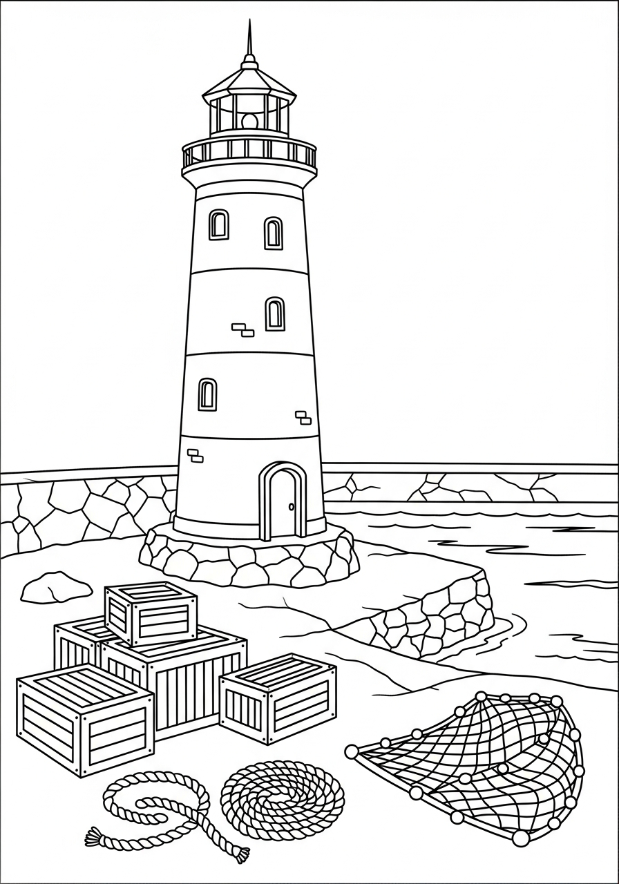 faro disegno facile da colorare