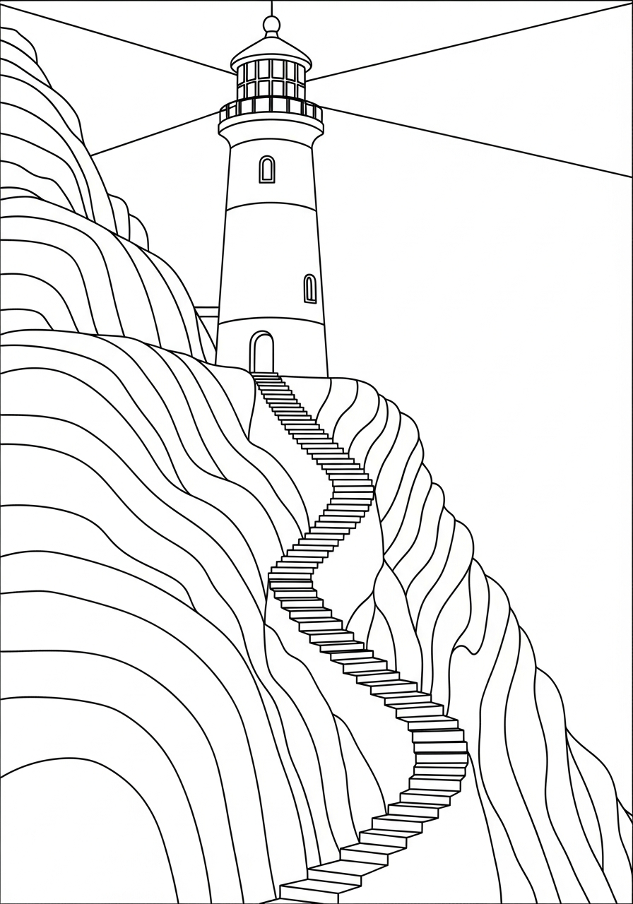 disegni faro facili da colorare