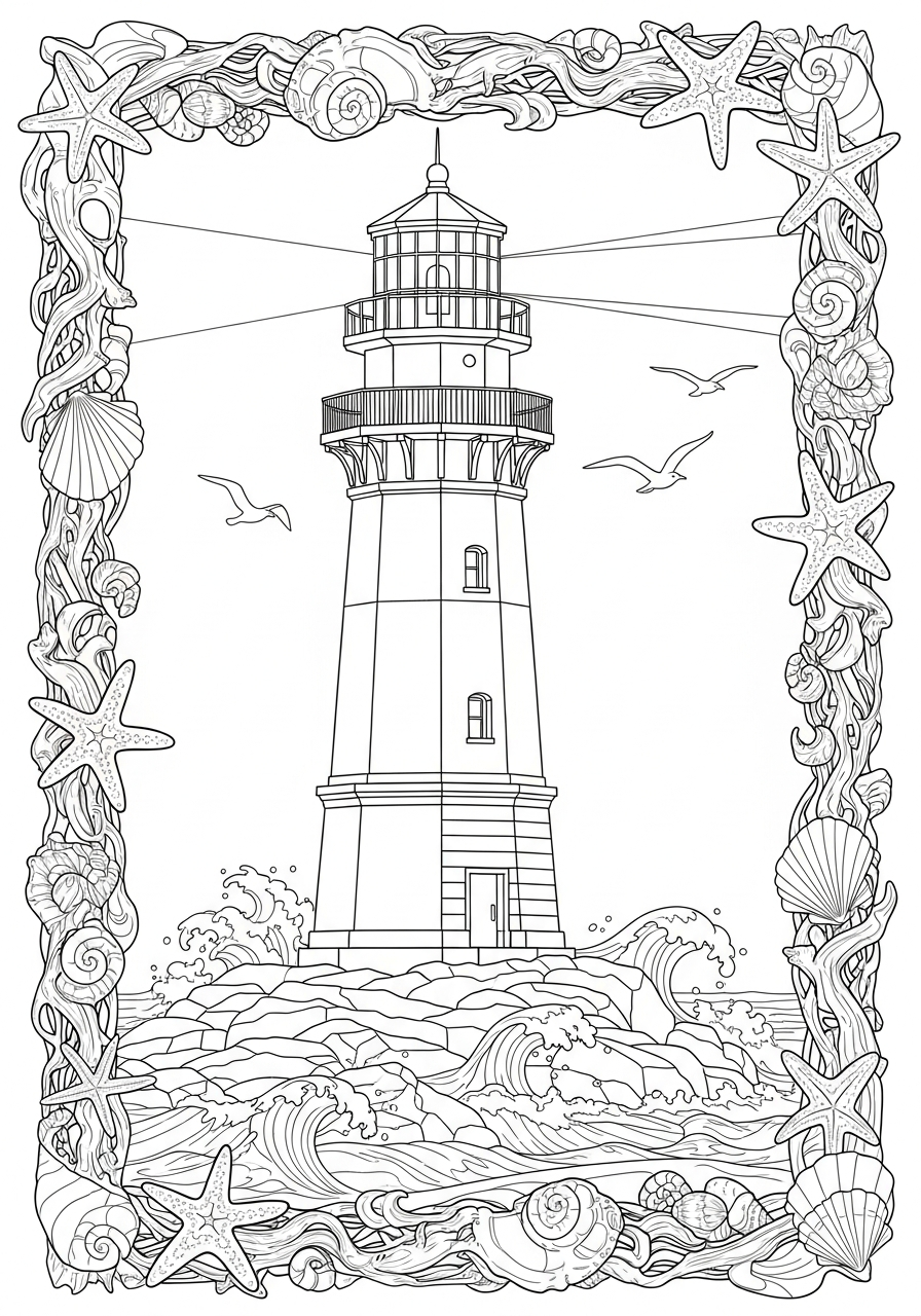 immagine faro da colorare