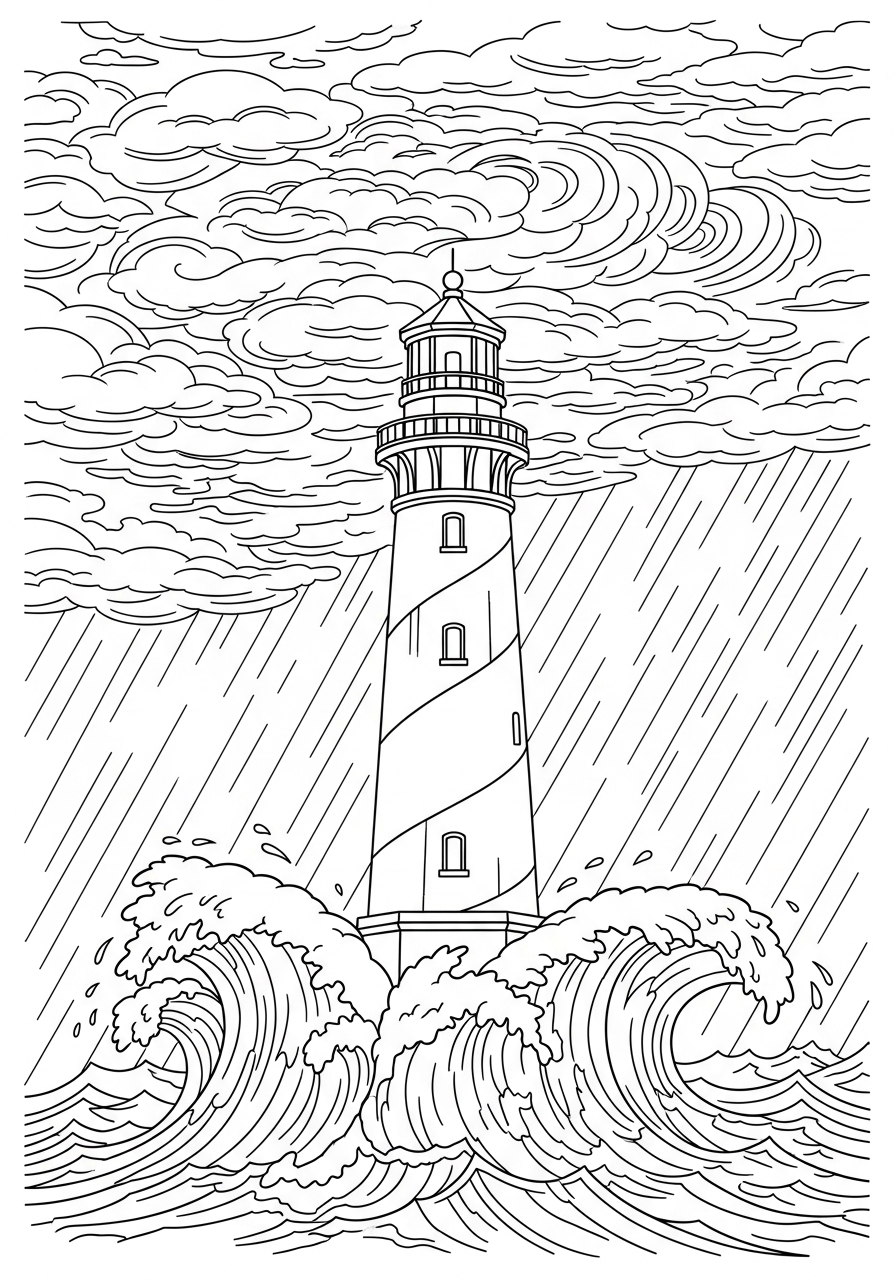immagini di faro da colorare per bambini