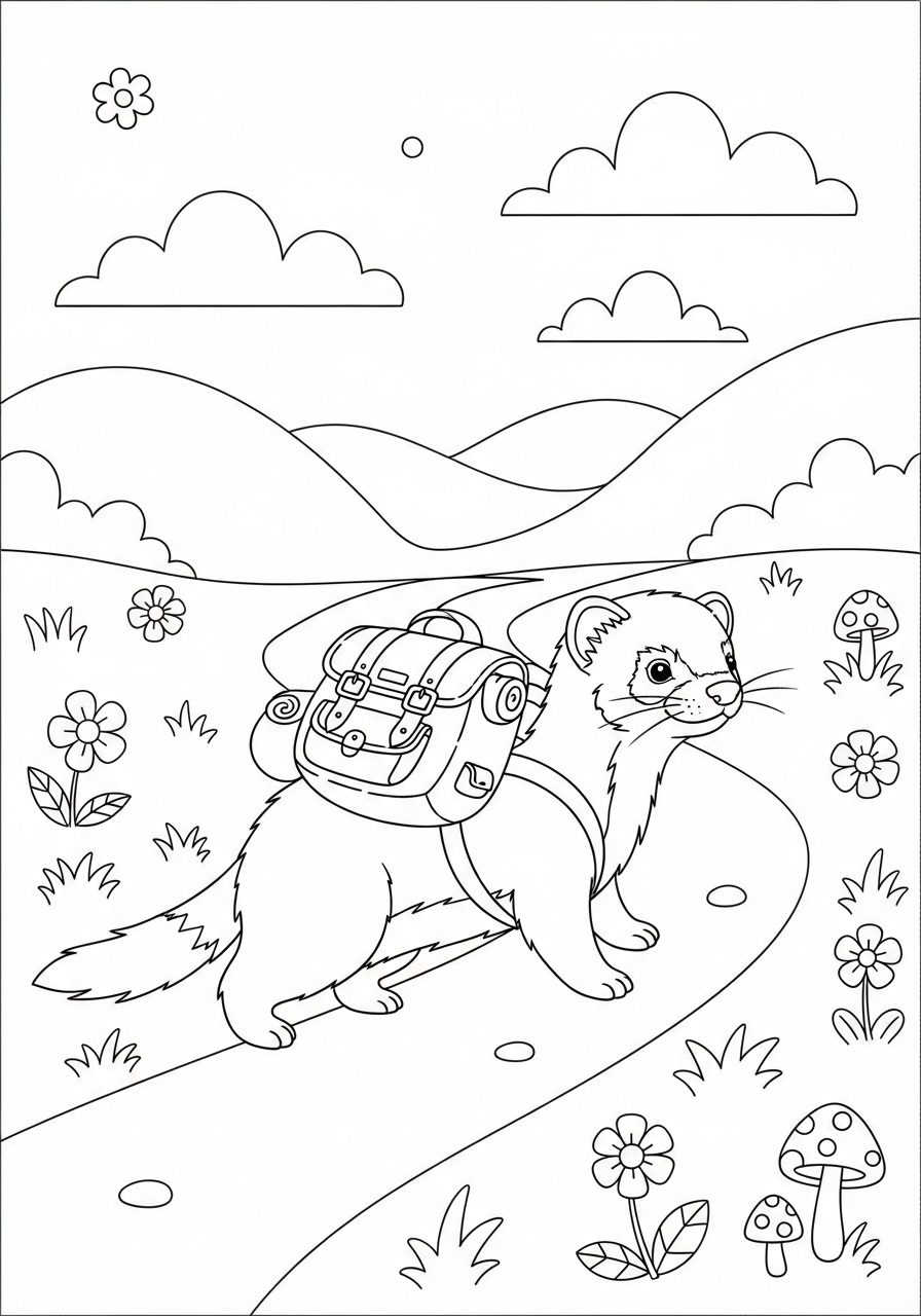 Furetto 7 disegno furetto da colorare e stampare 1