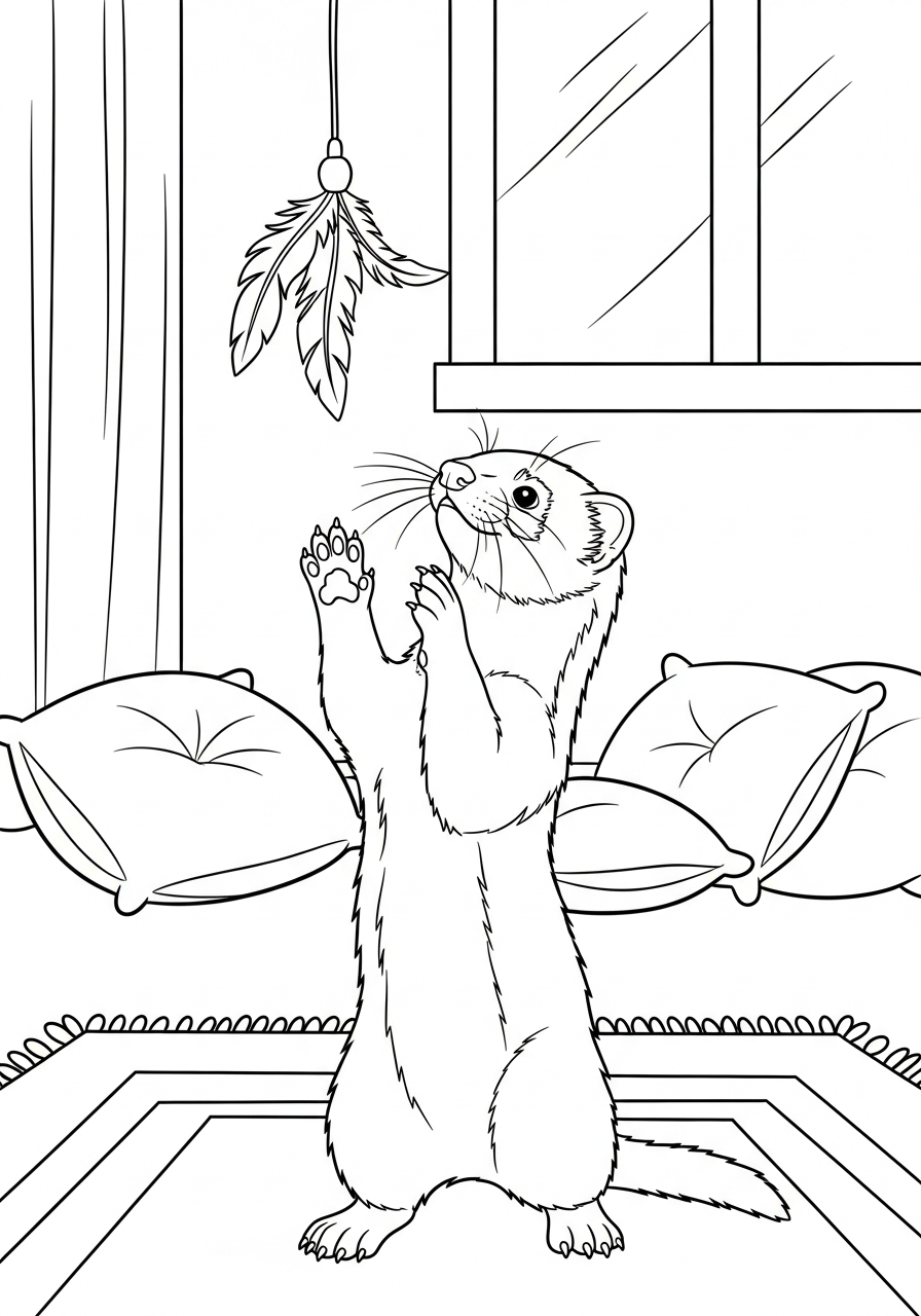 Furetto 5 disegno furetto da colorare e stampare