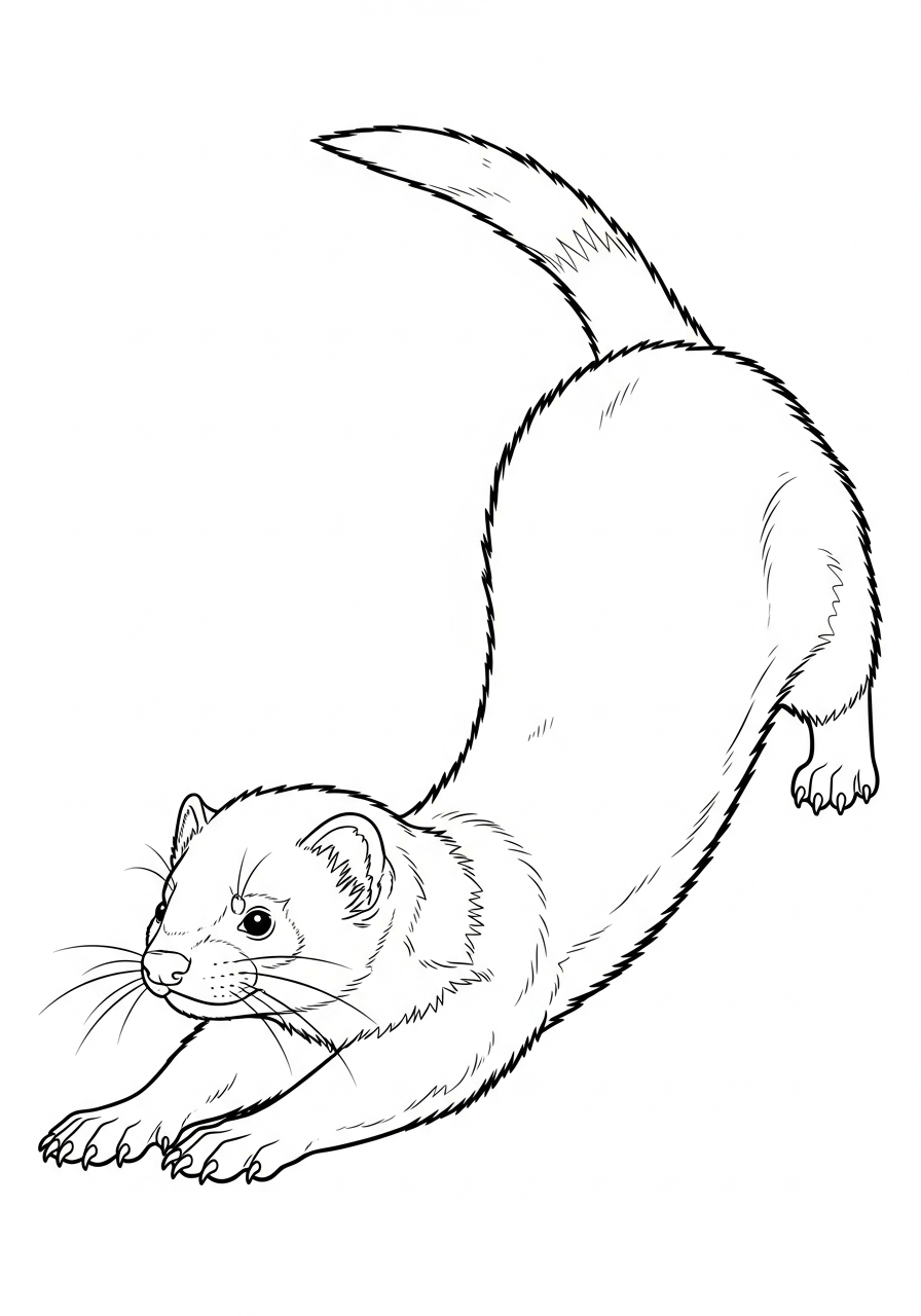 Furetto 3 furetto da colorare per bambini