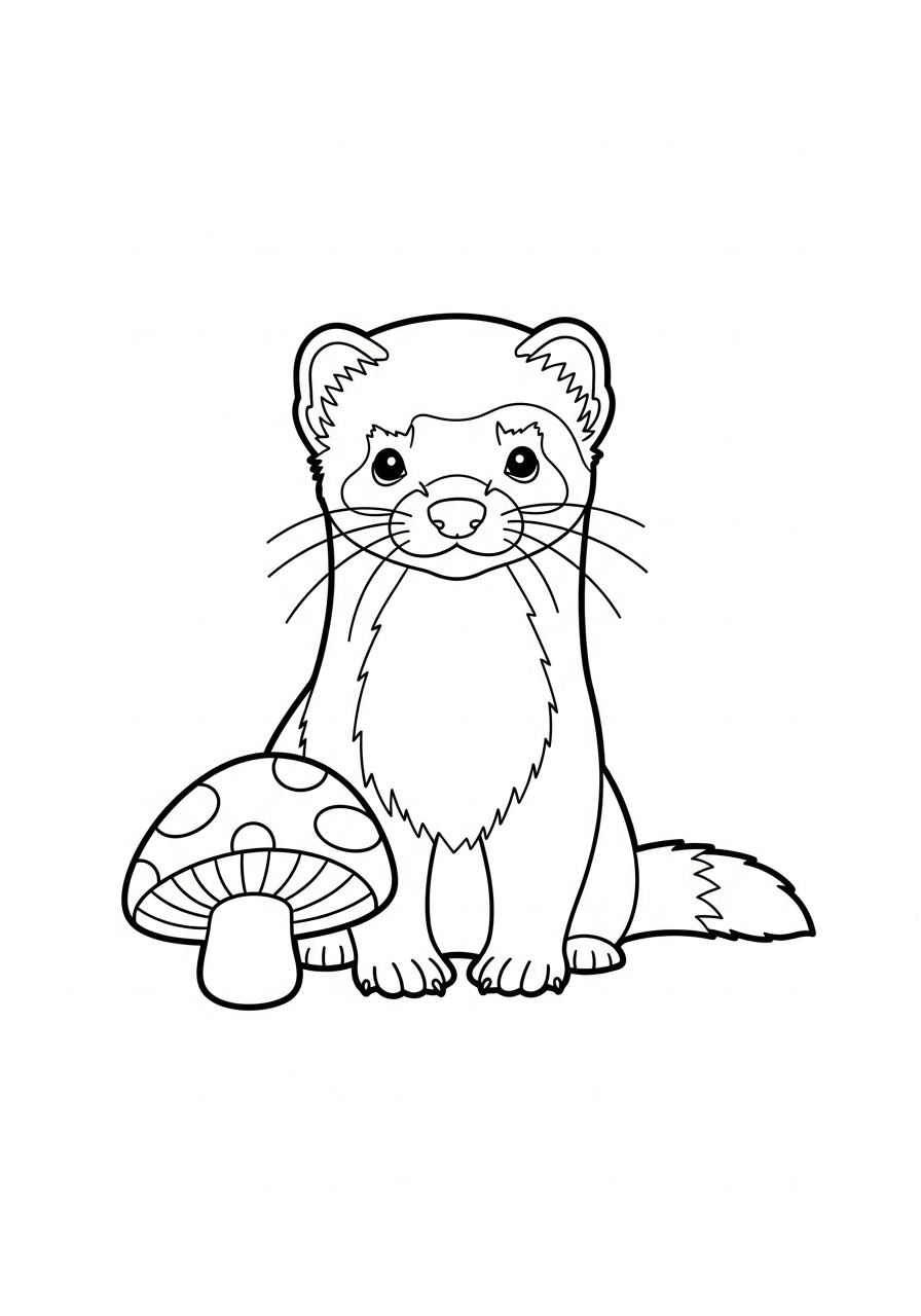 Furetto 2 furetto disegno da colorare facile