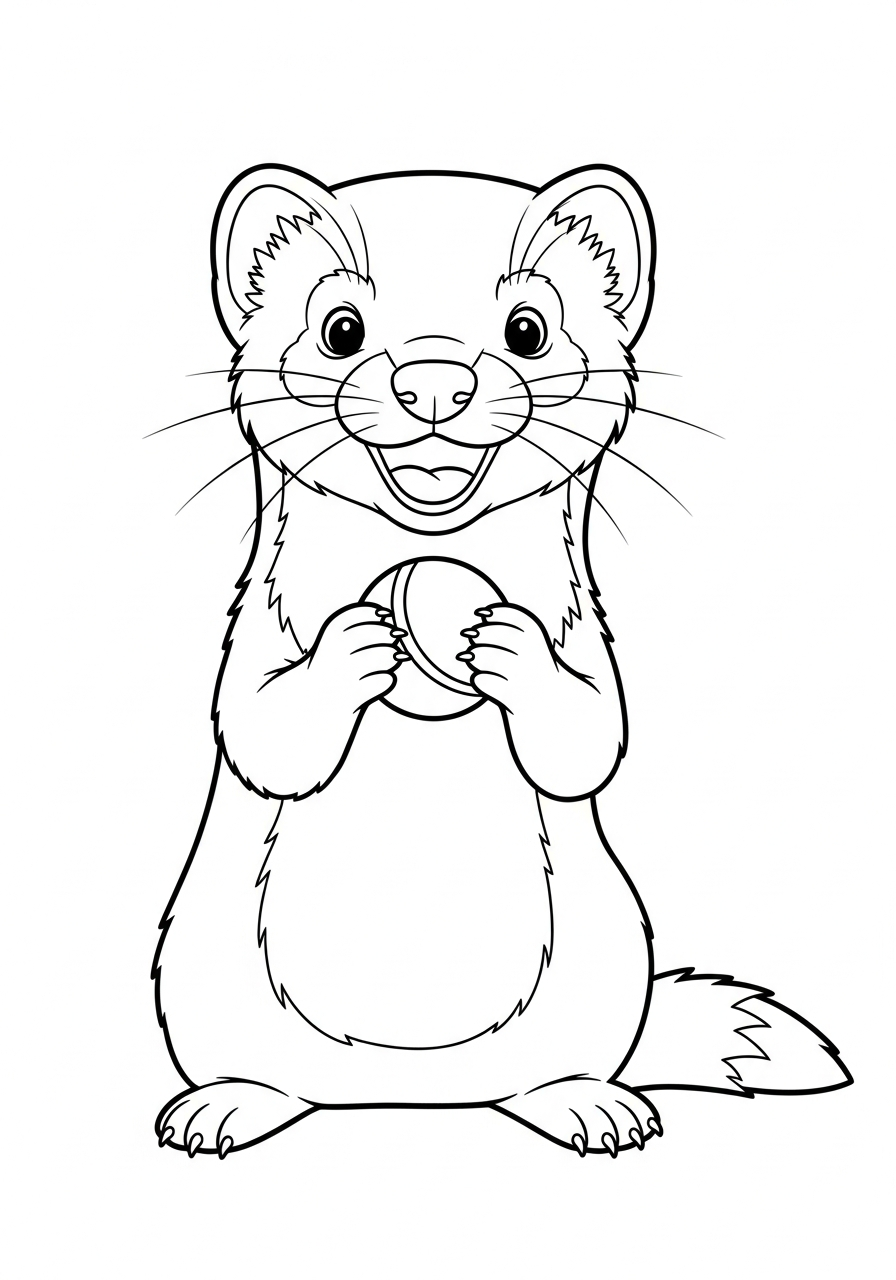 Furetto 16 furetto da colorare facile