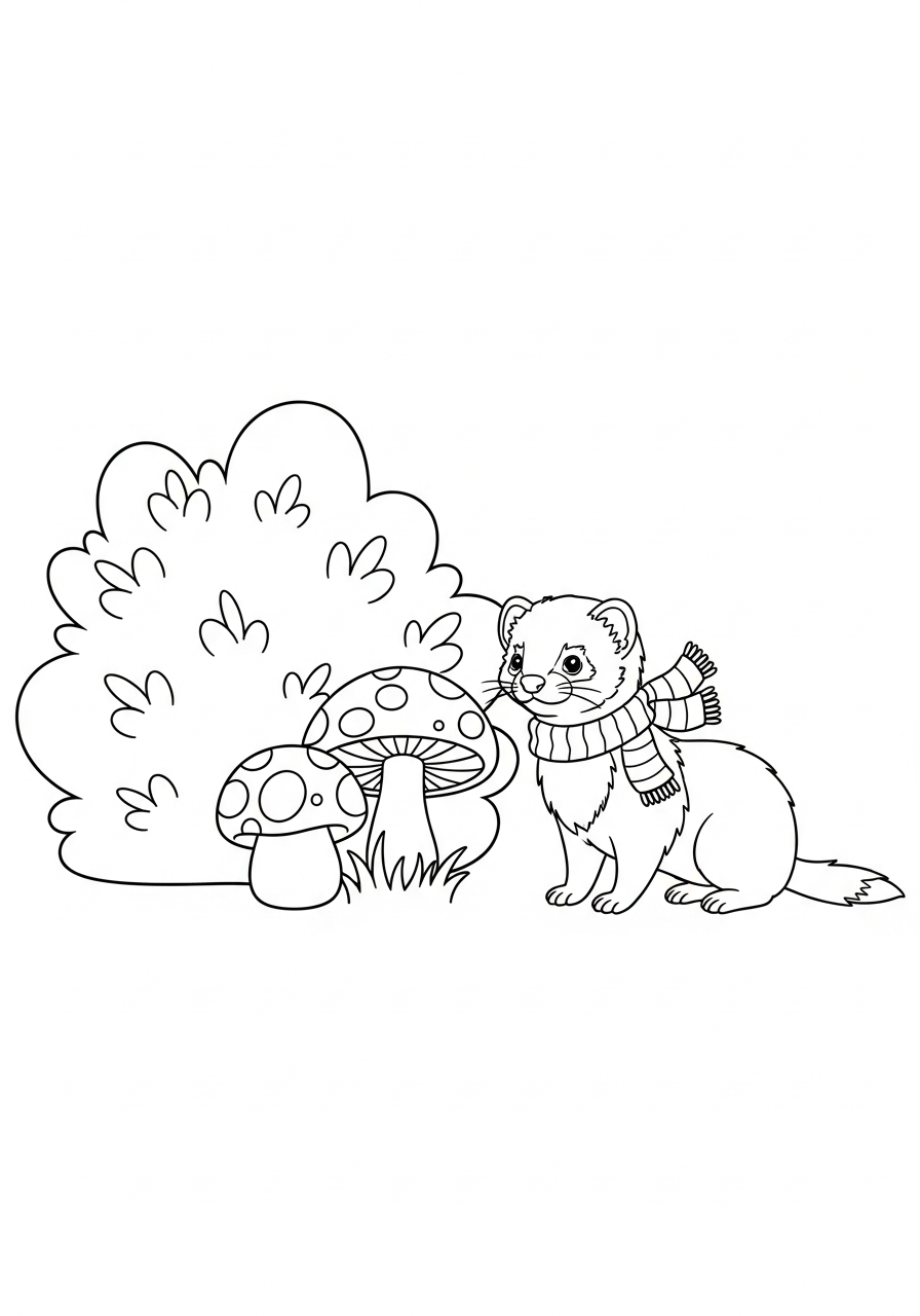 Furetto 15 disegni di furetto da colorare per bambini