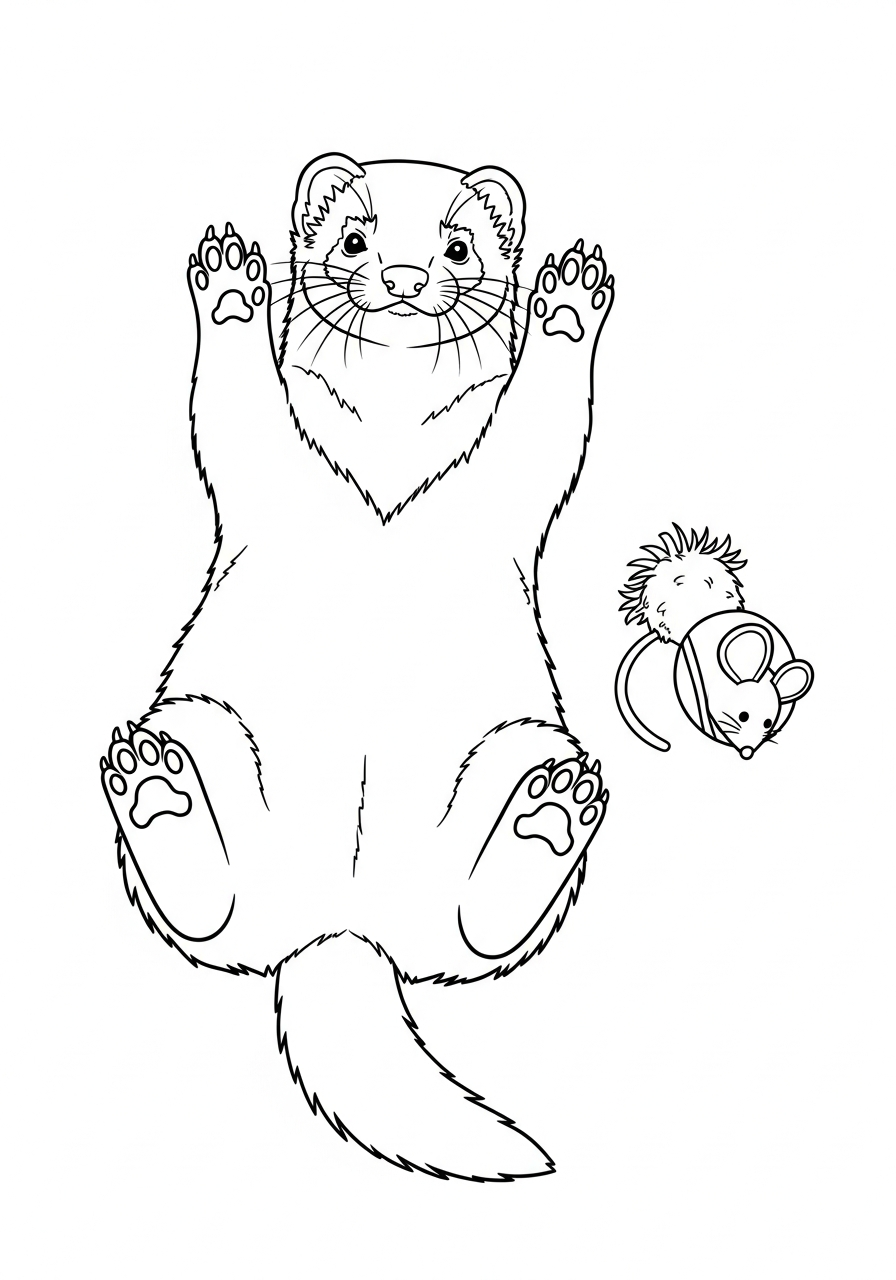 Furetto 12 furetto da colorare e stampare