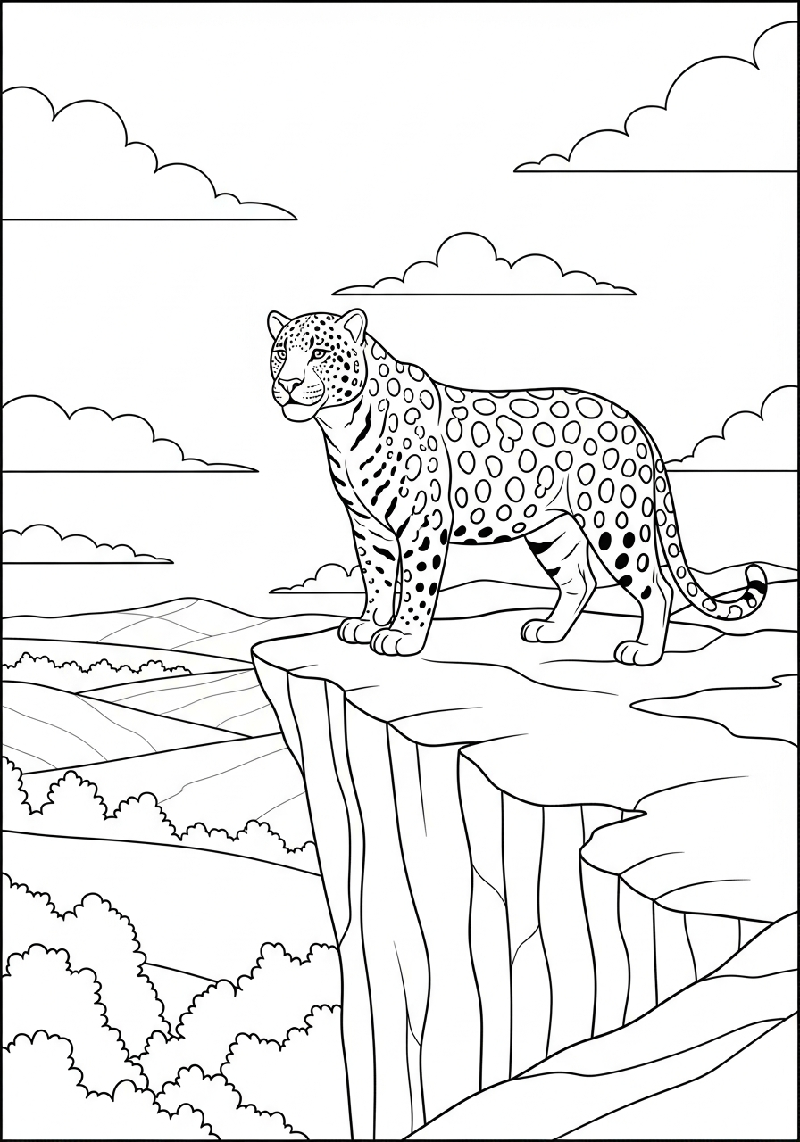 giaguaro da colorare facile