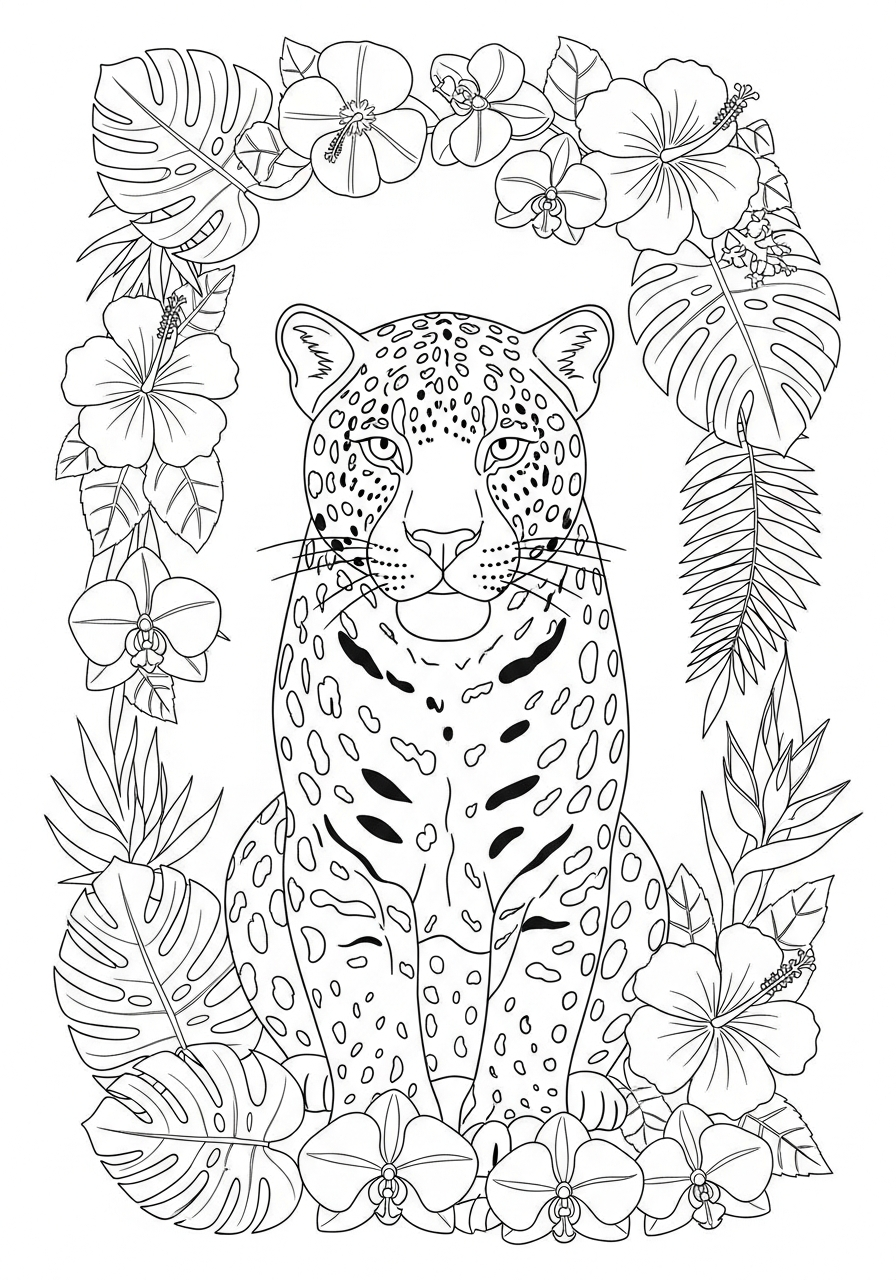 giaguaro da colorare e stampare gratis