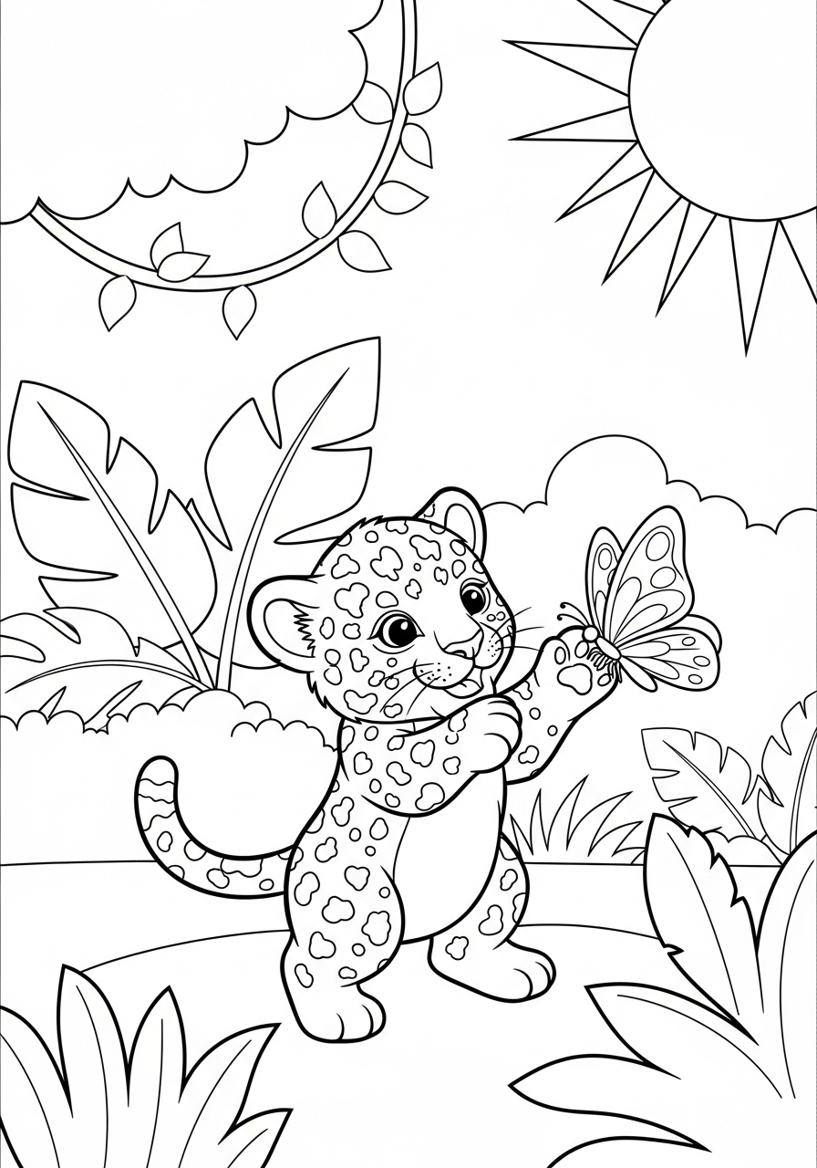 disegni da stampare e colorare giaguaro