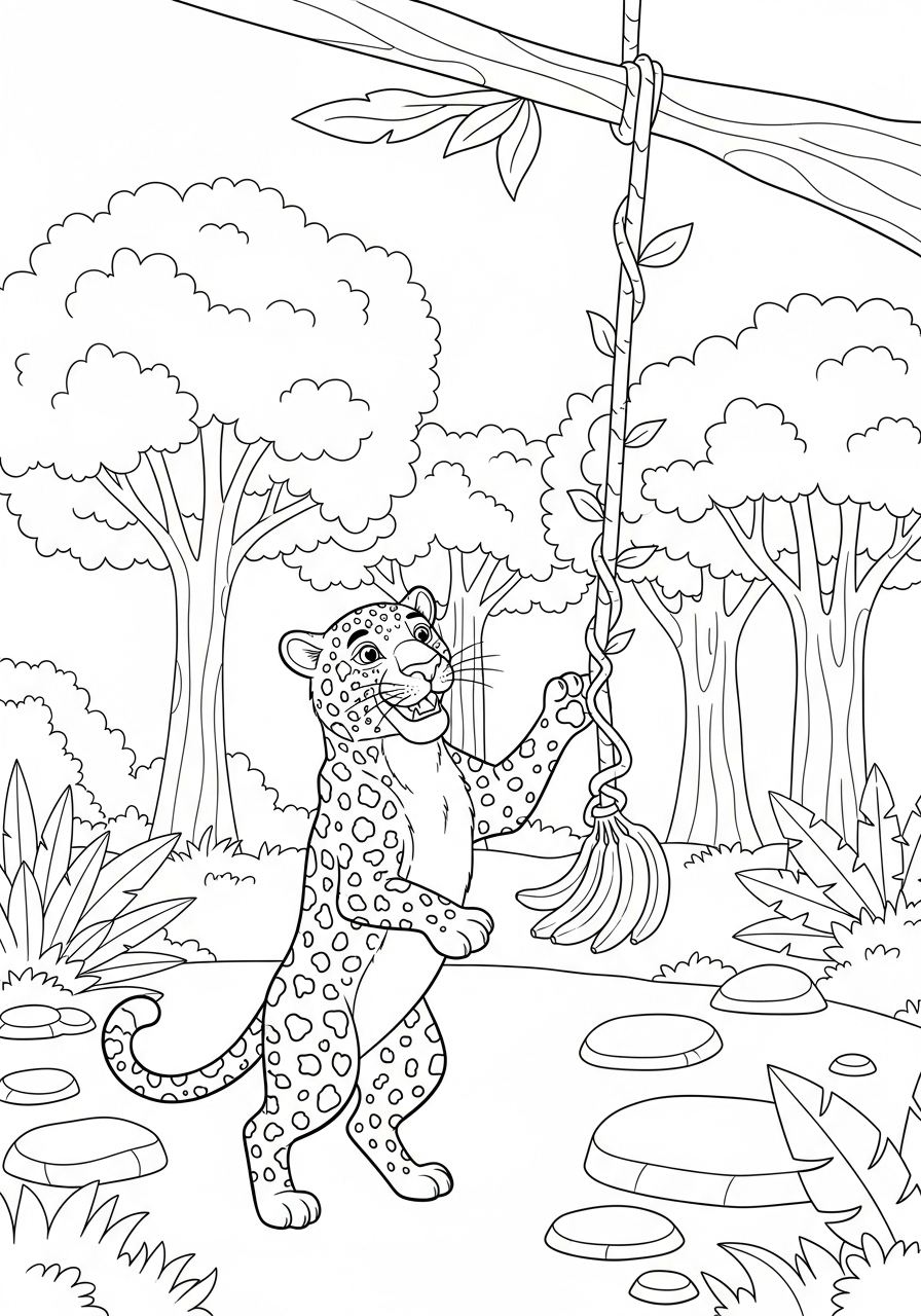 immagini di giaguaro da colorare per bambini