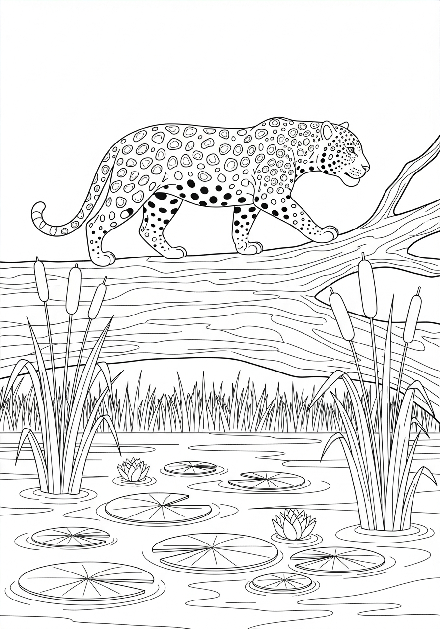 disegni da colorare giaguaro