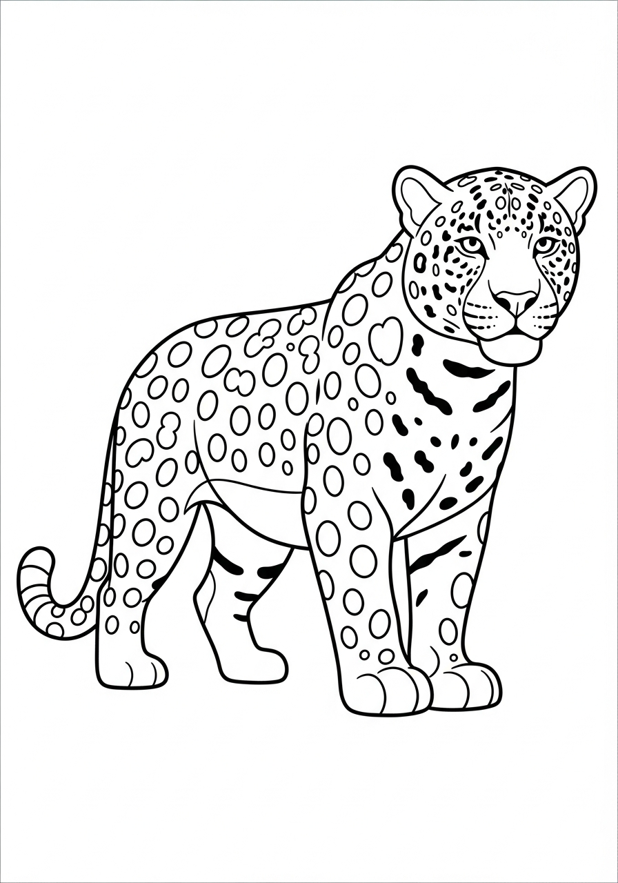 immagini da colorare giaguaro gratis