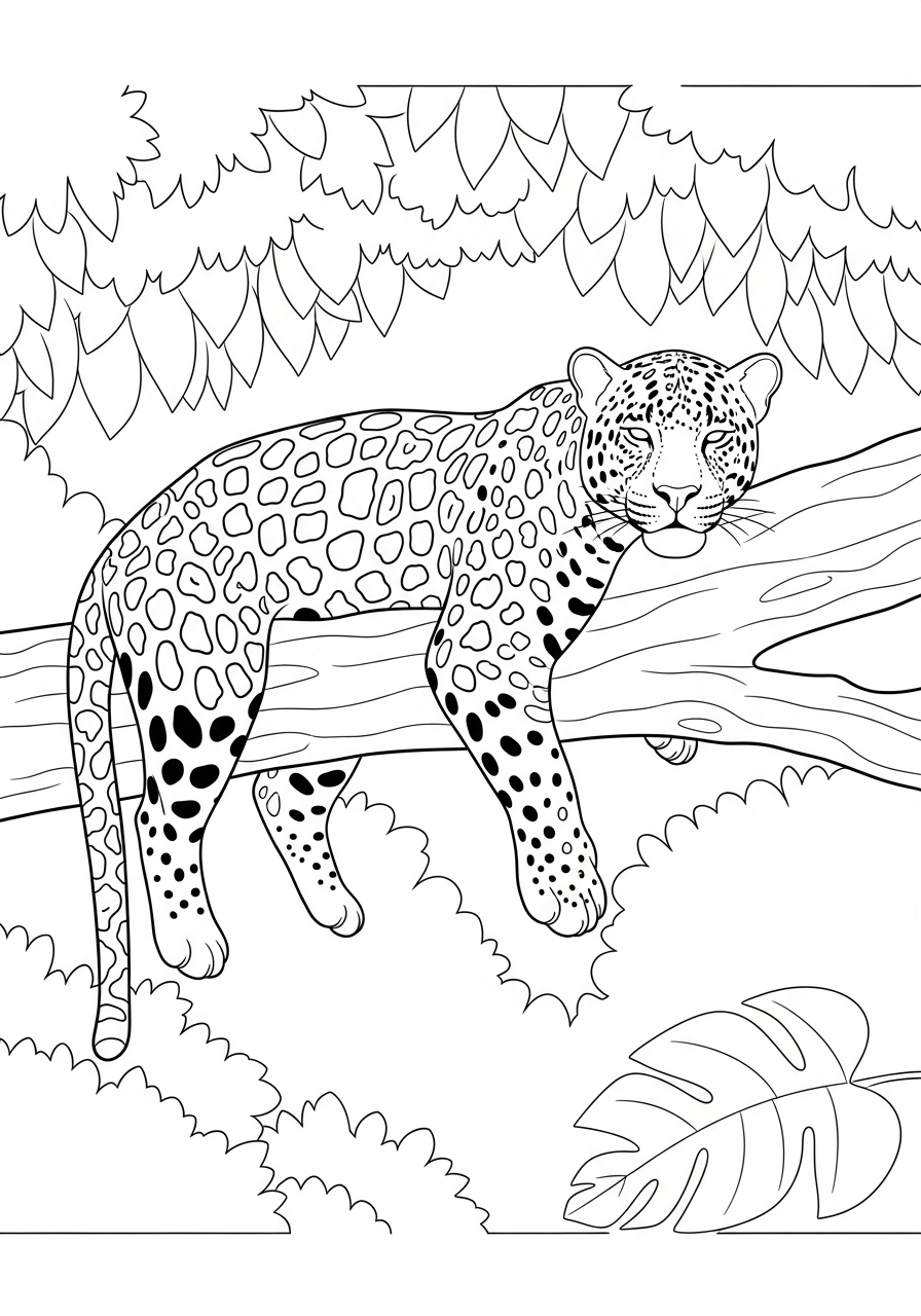 disegni di giaguaro da colorare
