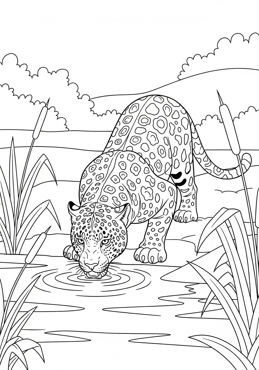 foto giaguaro da colorare
