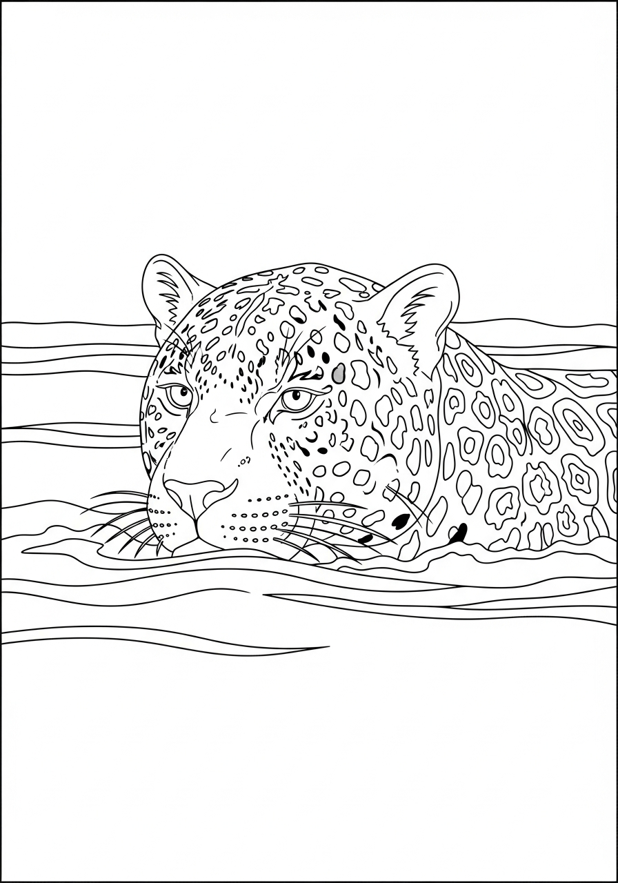 disegni da colorare per bambini pdf giaguaro 1