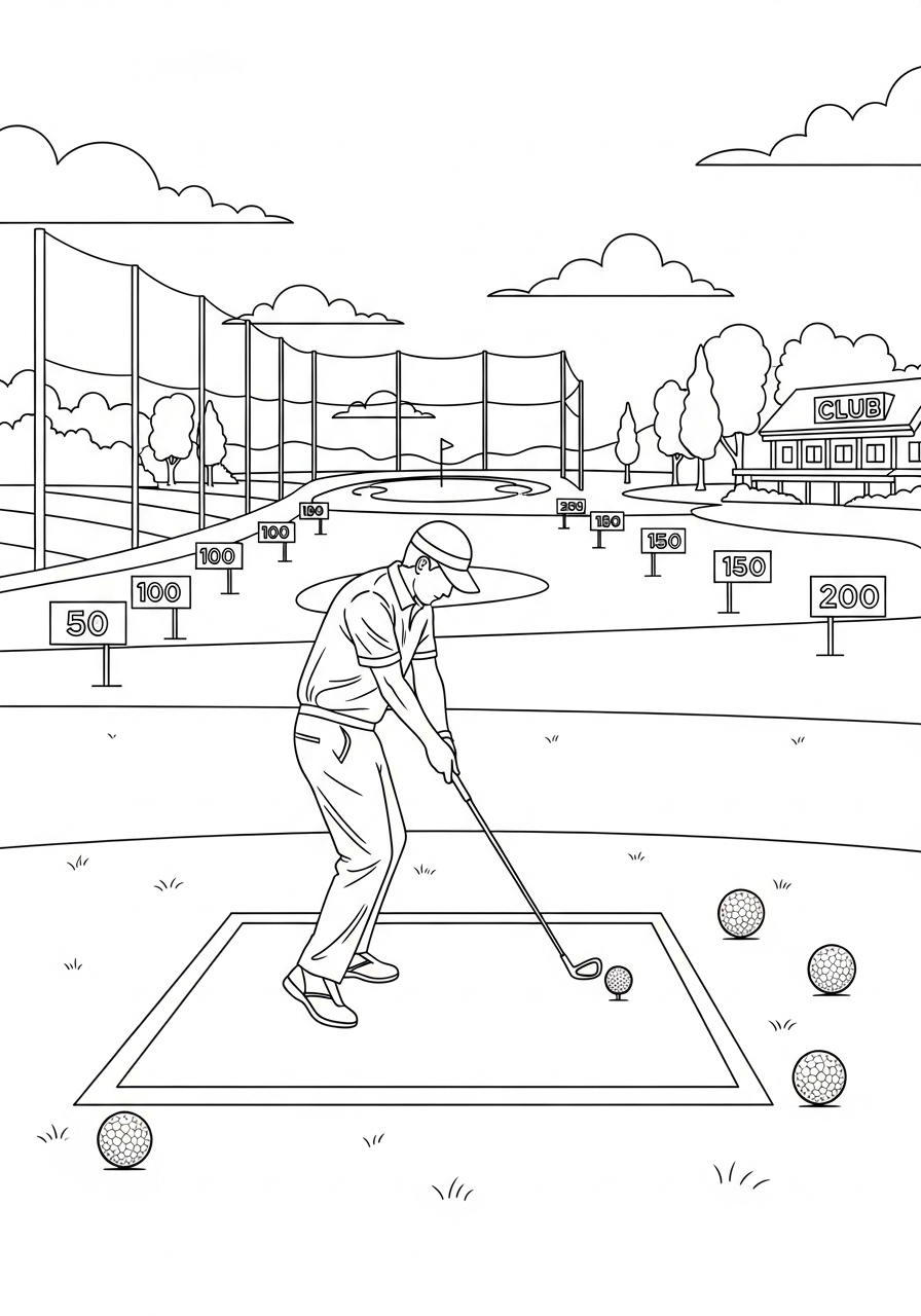 disegni da colorare golf